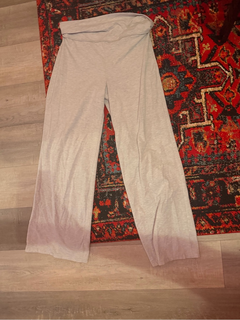 Forever 21 Light Gray Wide-Leg Lounge Pants